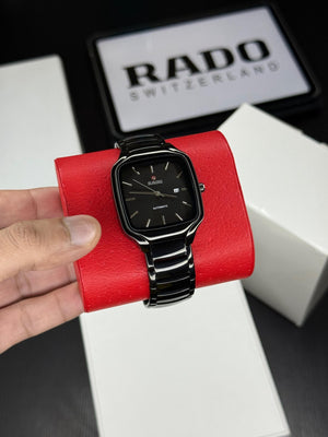 Rado true square black dial quartz movement watch - GADGET LOKAM